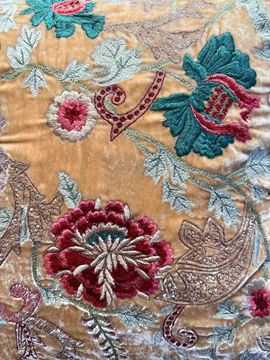 Picture of ALINA: Sand Silk & Velvet Cushion (SOLD)