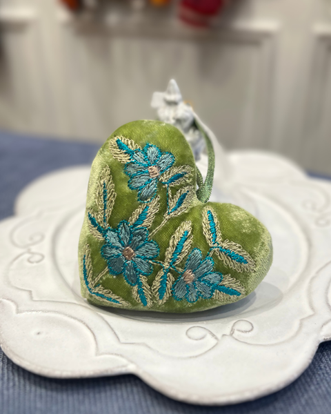 Picture of MOIRA: Shaded Aqua Green Heart (SOLD)